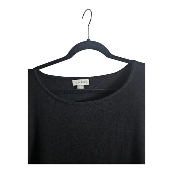 CALVIN KLEIN Black Bell Sleeve Sweater Dress - Size XL - Picture 3 of 10